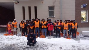 Представители управы района сообщили о ходе уборки снега. Фото: Telegram-канал Дмитрия Башарова