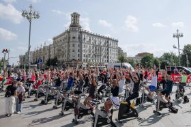 День физкультурника в Москве собрал 300 тыс. участников. Фото: Департамент спорта города Москвы
