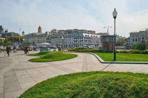 Завершили благоустройство площади в Мещанском районе. Фото: пресс-служба Департамента капитального ремонта города Москвы